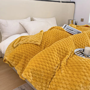 Rosalie Sofa Throw for Cold Evenings with Waffle Texture