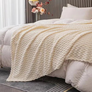 Rosalie Sofa Throw for Cold Evenings with Waffle Texture