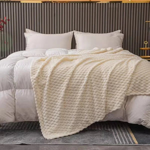 Rosalie Sofa Throw for Cold Evenings with Waffle Texture