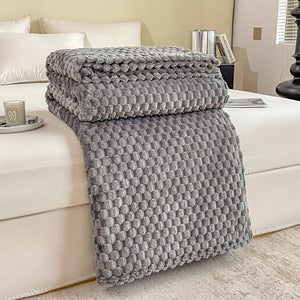 Rosalie Sofa Throw for Cold Evenings with Waffle Texture