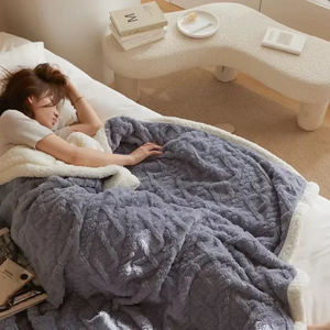 Anouk Fleece Blanket for Winter Beds with Sherpa Lining
