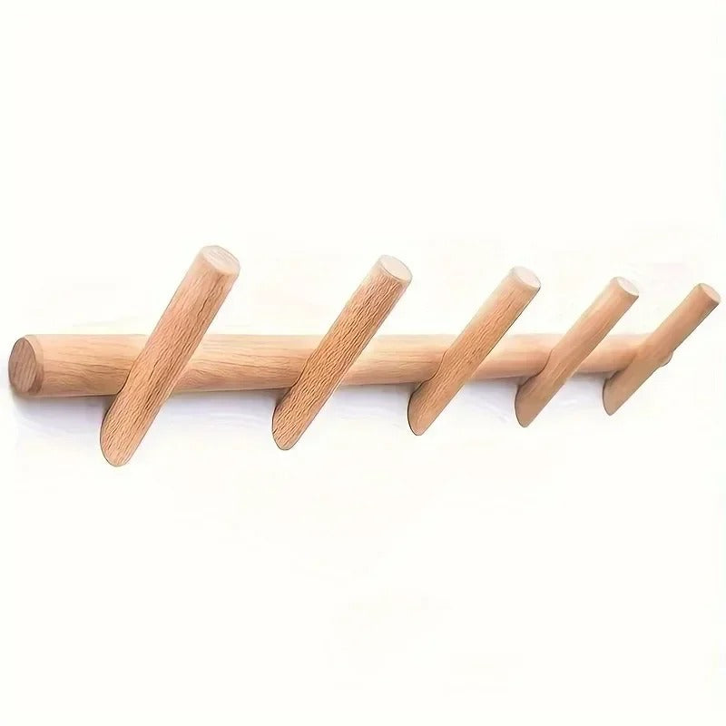 One rail, five pegs