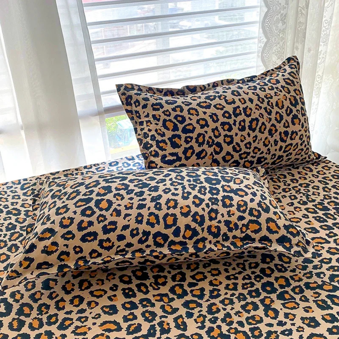Camilla Duvet Cover for Bedrooms with Leopard Print