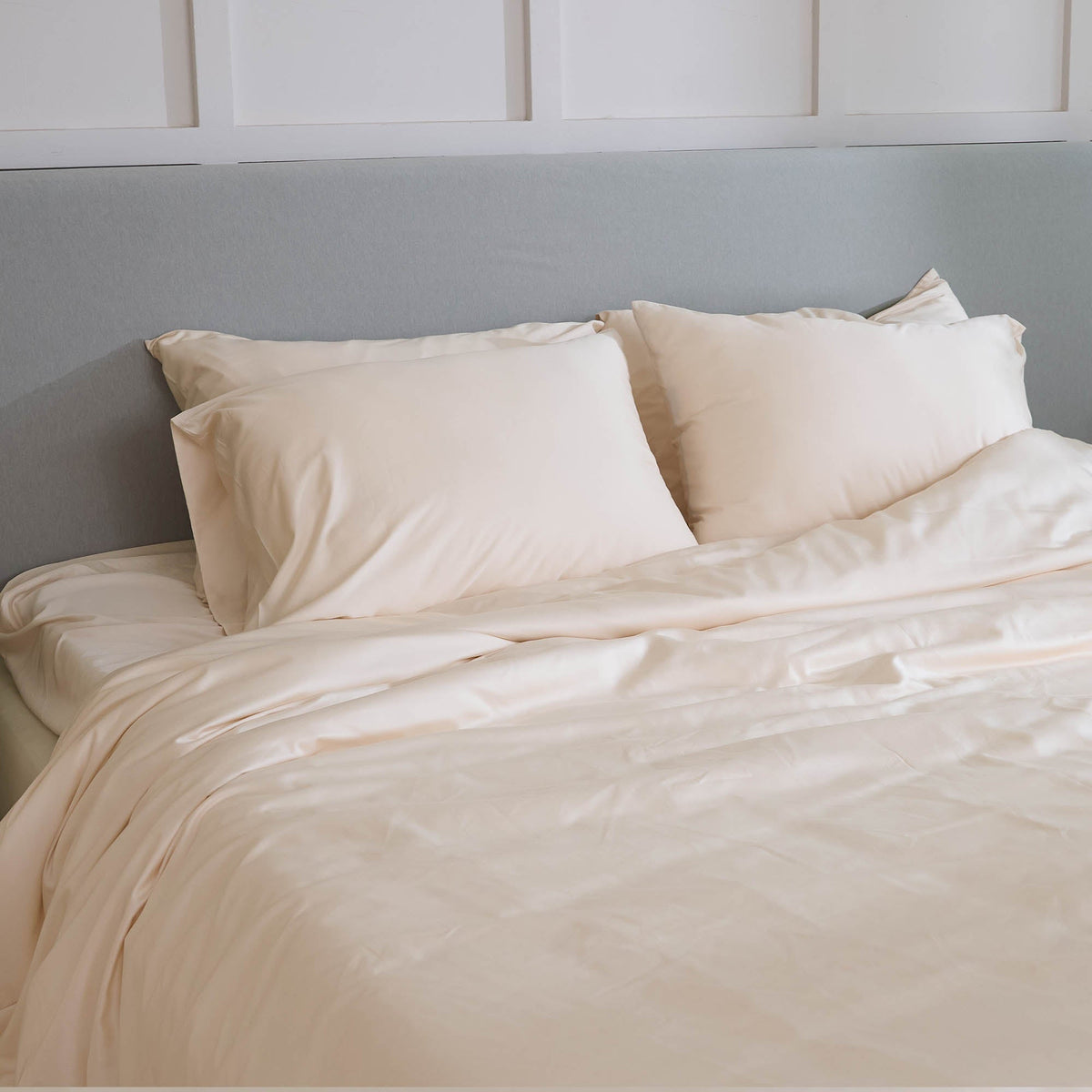 Ottoline Pillowcases for Beds in Cool Bamboo Viscose
