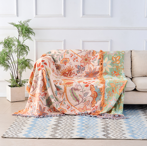 Genevieve Floral Blanket for Sofas with Jacquard Weave