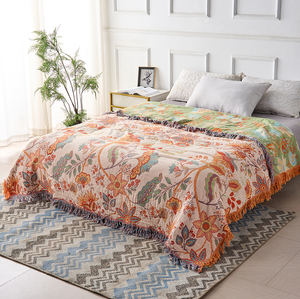 Genevieve Floral Blanket for Sofas with Jacquard Weave