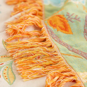 Genevieve Floral Blanket for Sofas with Jacquard Weave