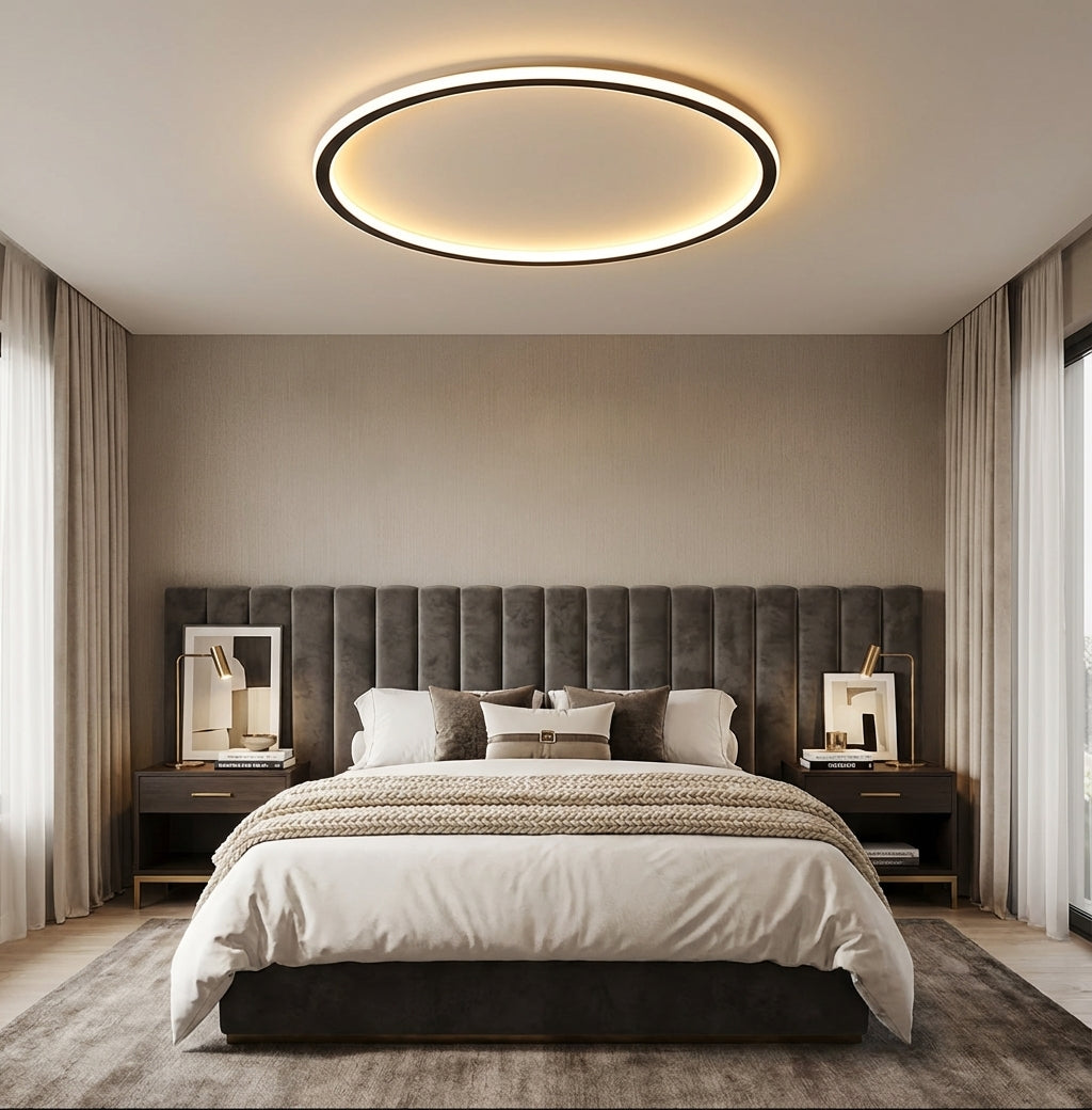 Alessandra Ring Ceiling Light for Bedrooms with Tri Color