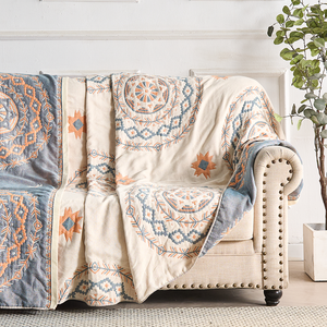Seraphine Cotton Throw for Summer Beds with Gauze Weave
