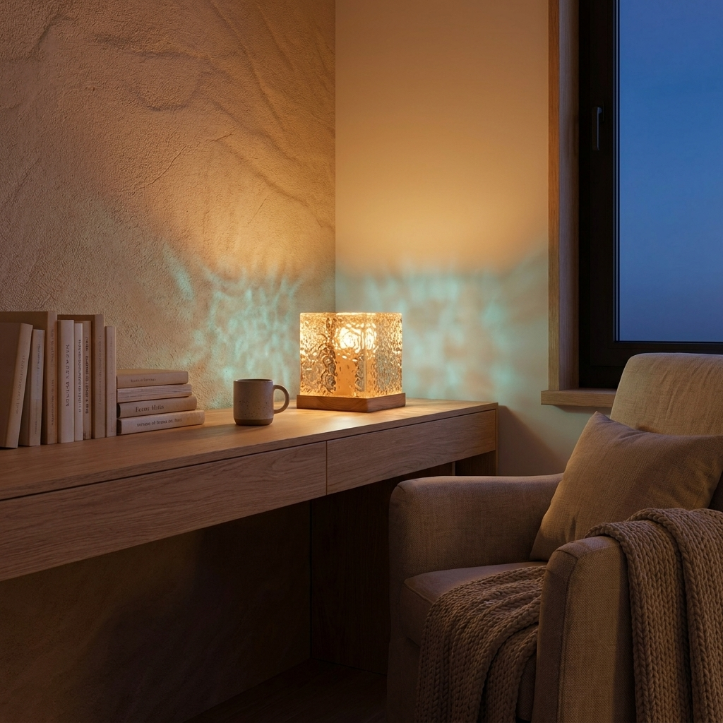 Boreal Cube Rippled Crystal Aurora Lamp 16 Color Northern Lights Projector for Bedrooms and Lounges