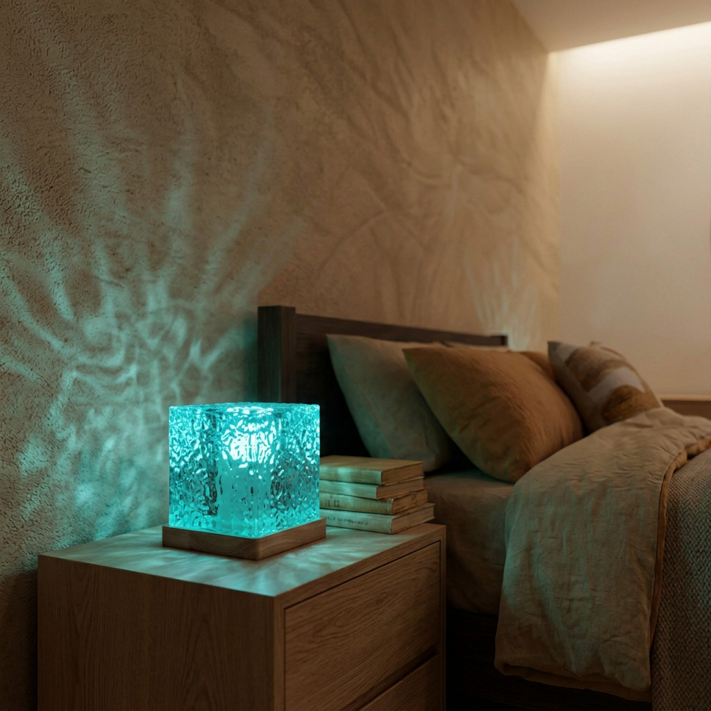 Boreal Cube Rippled Crystal Aurora Lamp 16 Color Northern Lights Projector for Bedrooms and Lounges