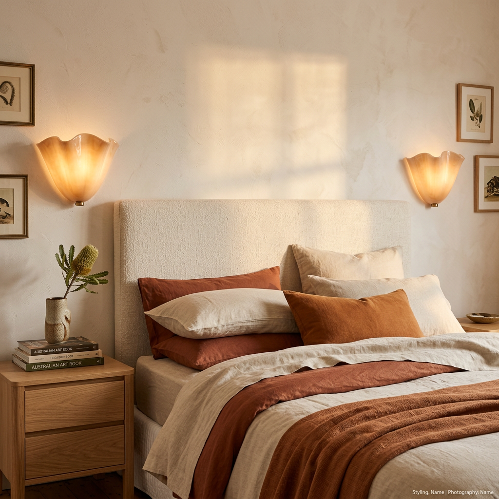 Coralie Amber Scalloped Glass Wall Sconce Vintage Accent Light for Bedrooms and Hallways