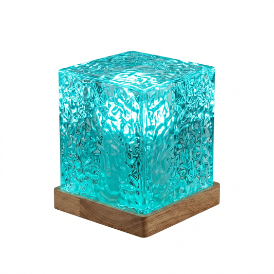 Boreal Cube Rippled Crystal Aurora Lamp 16 Color Northern Lights Projector for Bedrooms and Lounges