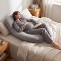 Noemie Body Pillow for Side Sleepers with Velvet Cover