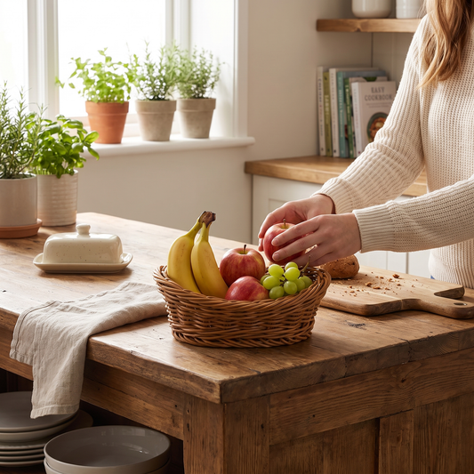 Elara Haus Artisanal Woven Willow Storage Basket