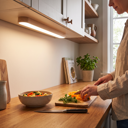 Aglaia Oak Oval LED Flush Mount for Halls and Kitchens