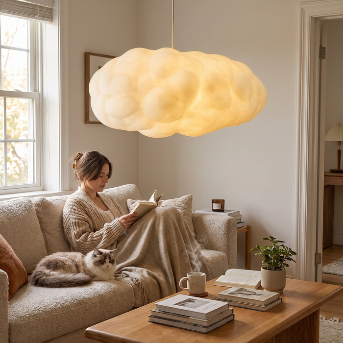 Alexandrine Cloud Pendant for Kitchens with PVC Shade